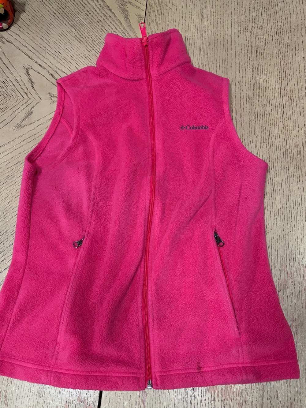 Columbia Bright Pink Fleece Zip Vest